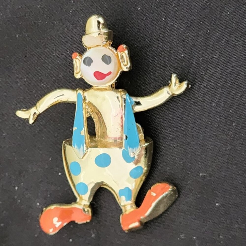 Vintage Clown Brooch